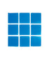 Cristalo Vitreo – Mosaico color azul frances 2.5 x 2.5