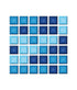 Mosaik- Mosaico mezcla Azul 3 de 2 x 2