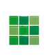 Cristalo Vitreo – Mosaico mezcla de verdes 2.5 x 2.5